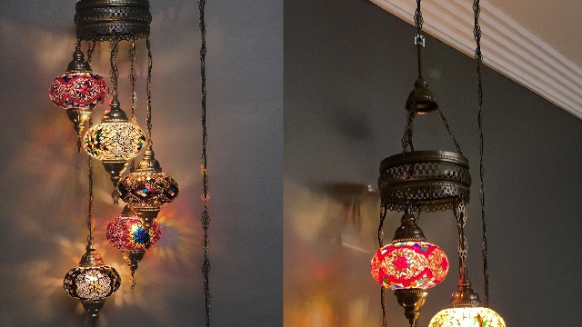 Asylove Turkish Pendant Lamp, Chandelier Moroccan Hanging Lamp